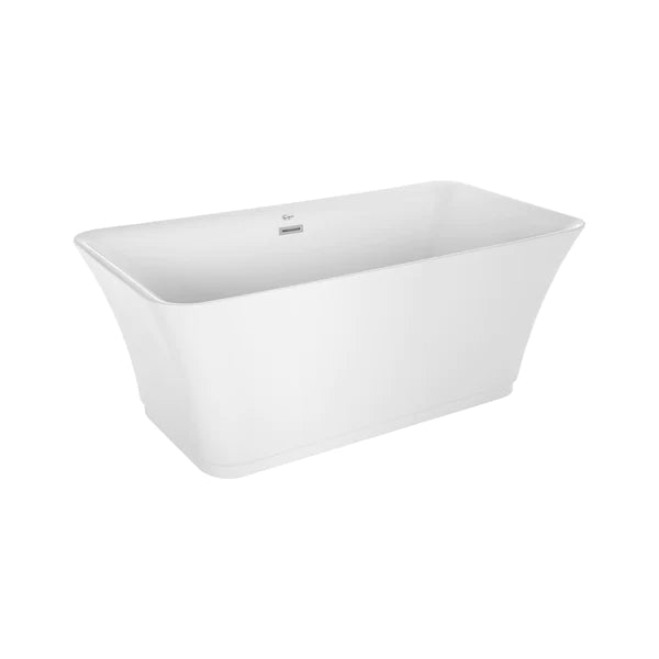 Empava 59 in. Freestanding Soaking Bathtub in White Acrylic (59FT1511) 