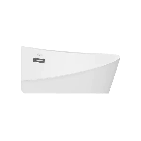 Empava 59 in. Freestanding Soaking Bathtub with 7 Color Changing LED Lights (59FT1518LED) 