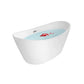 Empava 59 in. Modern Freestanding Soaking Bathtub in White Acrylic (59FT1518) 