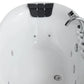 Empava 59 in. Oval Freestanding Jetted Bathtub in White Acrylic (59AIS12) 