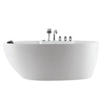 Empava 59 in. Oval Freestanding Jetted Bathtub in White Acrylic (59AIS12) 