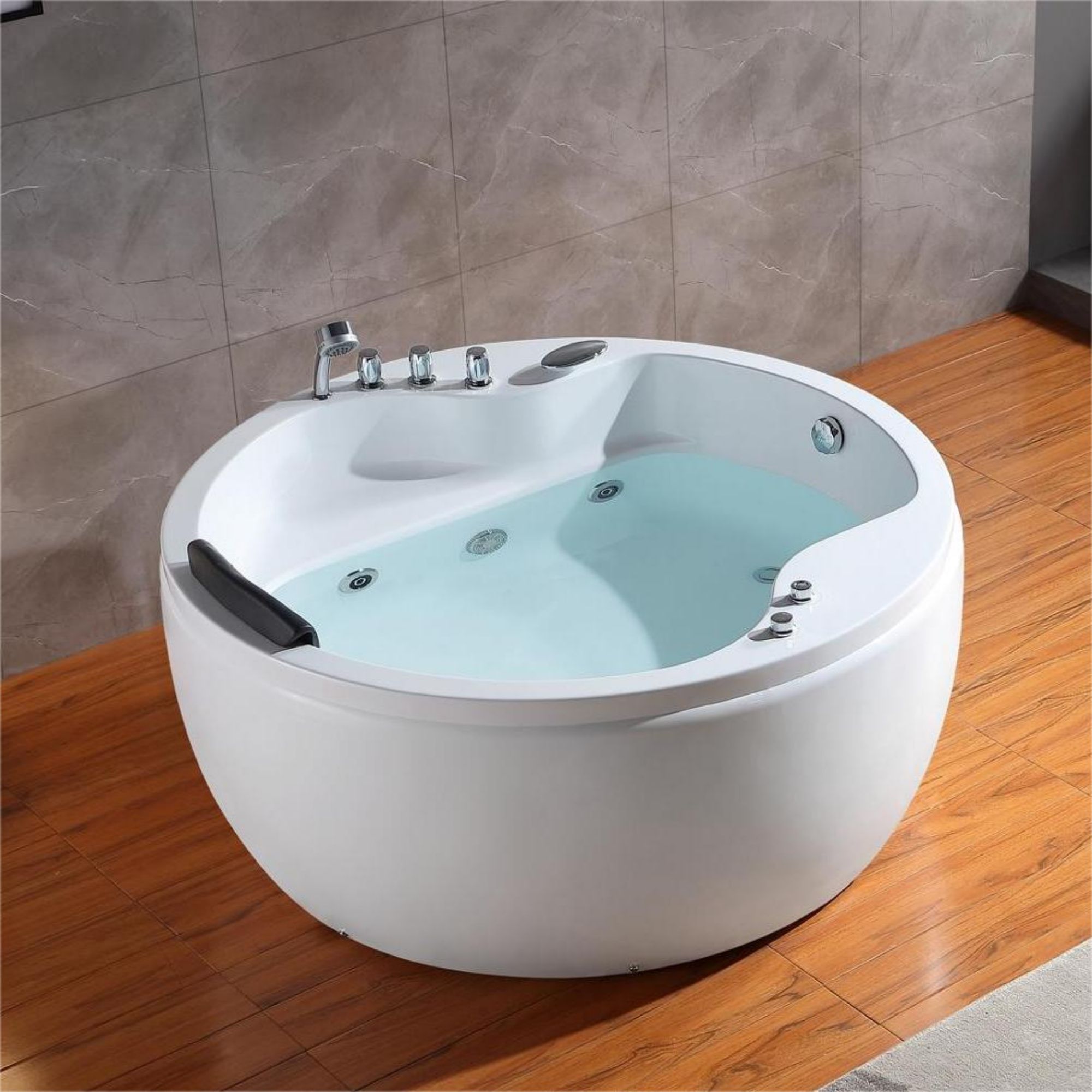 59 in. Acrylic Freestanding Whirlpool Bathtub JT005