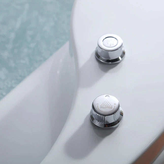 Empava 59 in. Round Hydromassage Jetted Bathtub in White Acrylic (59JT005)