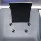 Empava 59 in. Waterfall Faucet Jetted Hydromassage Bathtub (59JT408LED) 