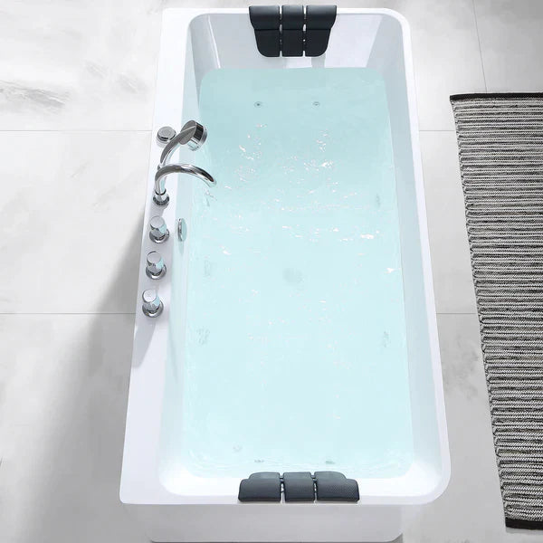 Empava 67 in. Freestanding Hydromassage Jetted Bathtub (67AIS03) 