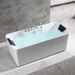 67 in. Whirlpool Freestanding Acrylic Bathtub-67AIS16