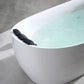 Empava 67 in. Freestanding Jetted Bathtub in White Acrylic (67AIS02) 