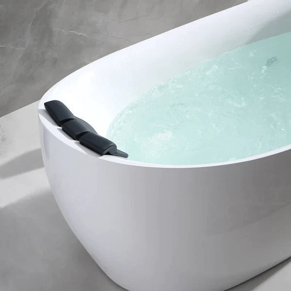 Empava 67 in. Freestanding Jetted Bathtub in White Acrylic (67AIS02) 