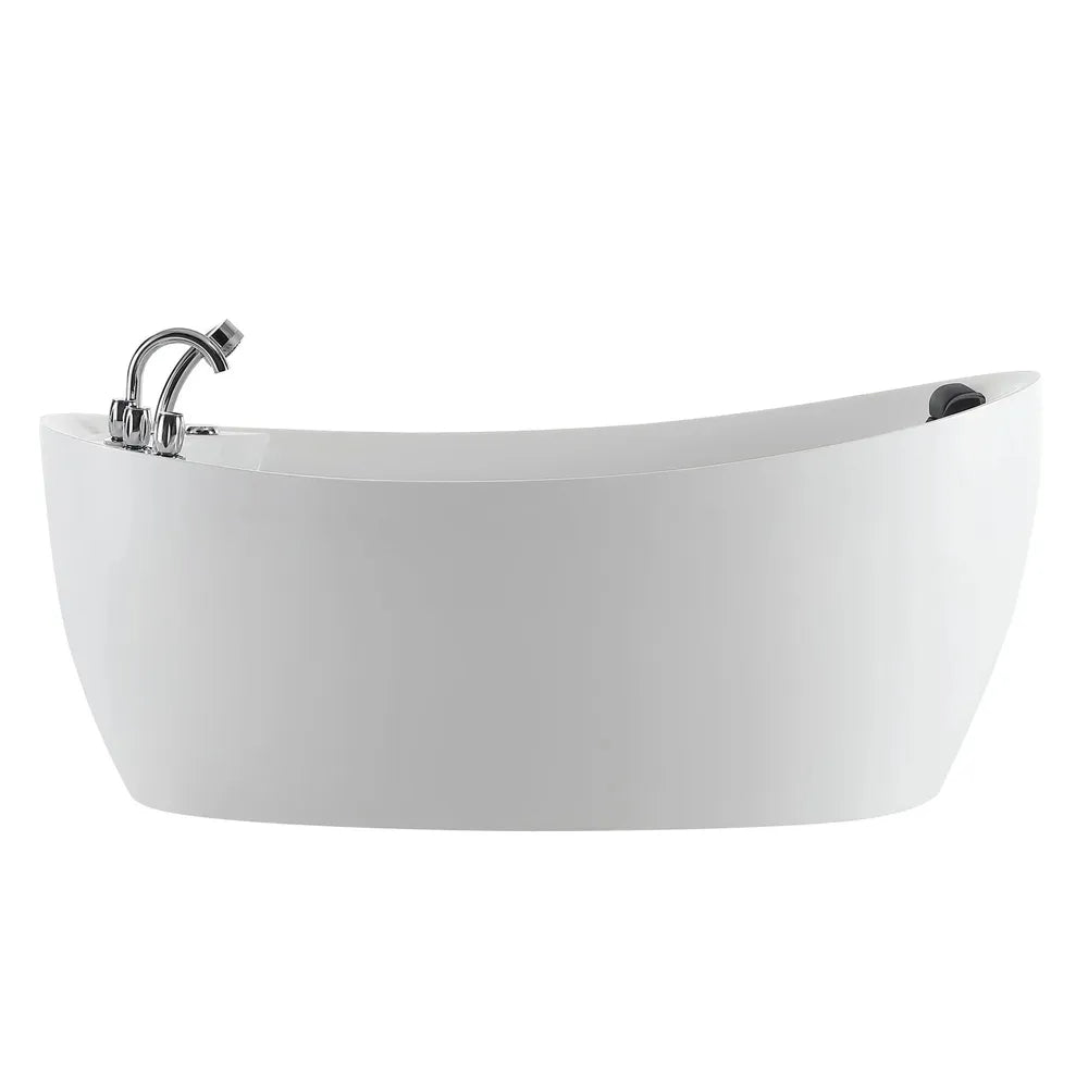Empava 67 in. Freestanding Jetted Bathtub in White Acrylic (67AIS02) 