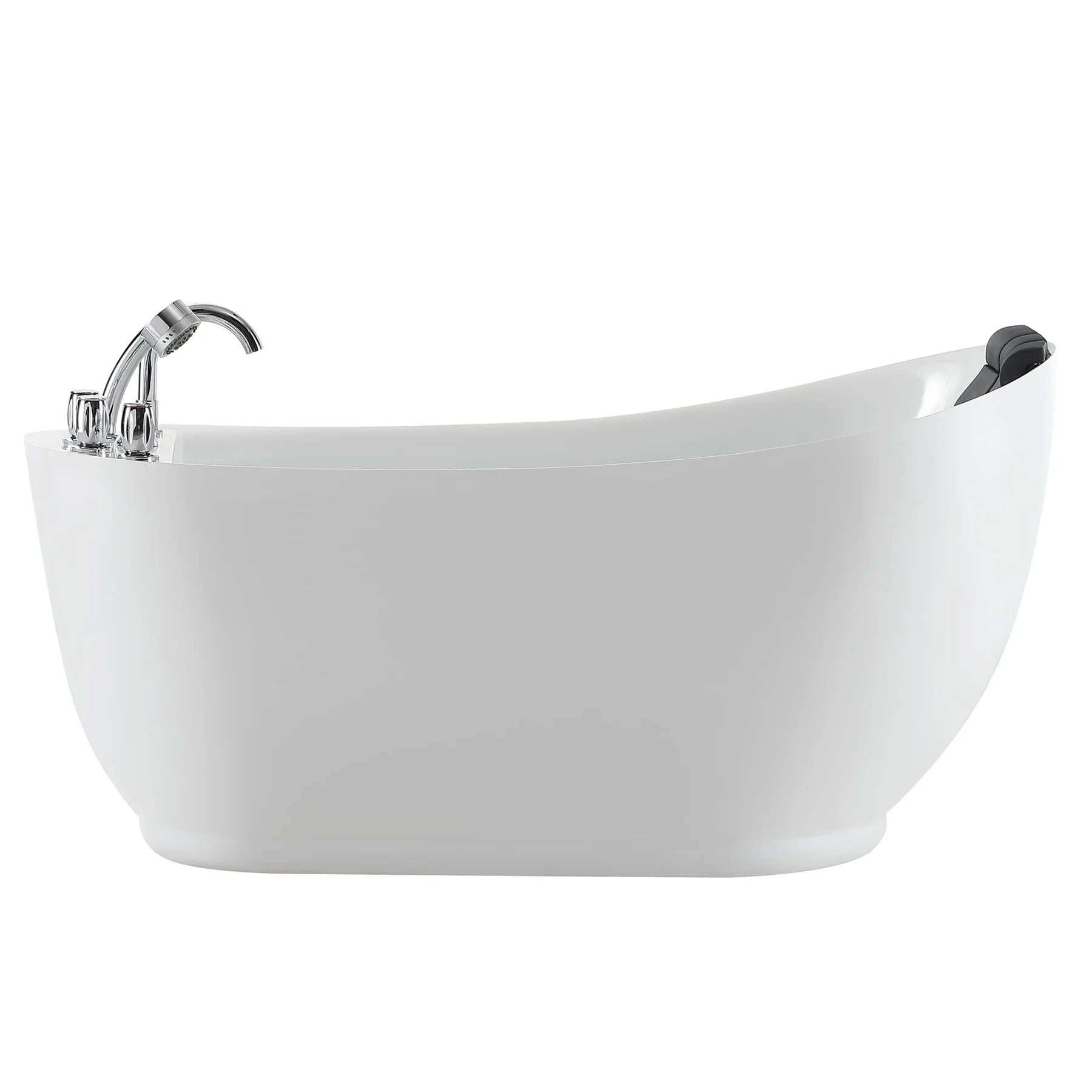 Empava 67 in. Freestanding Jetted Bathtub in White Acrylic (67AIS05)