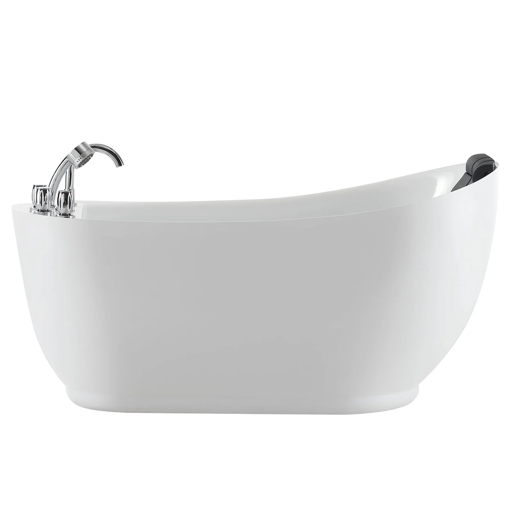 Empava 67 in. Freestanding Jetted Bathtub in White Acrylic (67AIS05) 