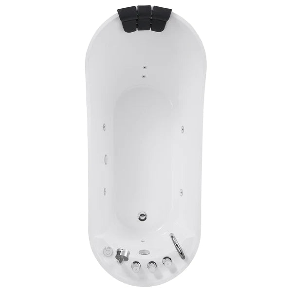 Empava 67 in. Freestanding Jetted Bathtub in White Acrylic (67AIS09)