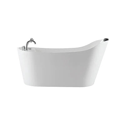 Empava 67 in. Freestanding Jetted Bathtub in White Acrylic (67AIS09) 