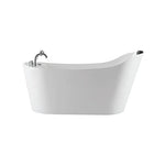 Empava 67 in. Freestanding Jetted Bathtub in White Acrylic (67AIS09) 