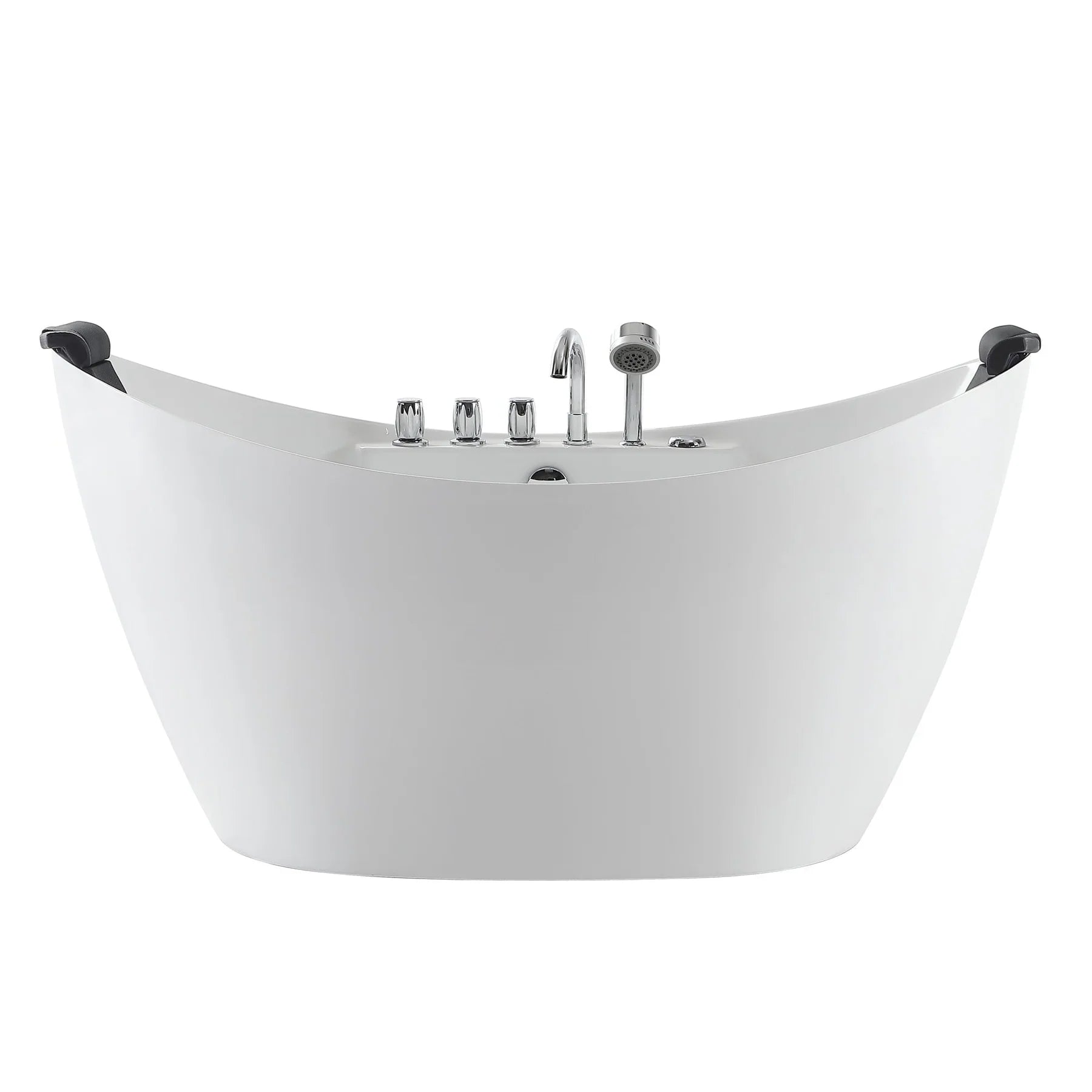 Empava 67 in. Freestanding Jetted Bathtub in White Acrylic (67AIS10) 