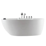 Empava 67 in. Freestanding Jetted Bathtub in White Acrylic (67AIS13) 