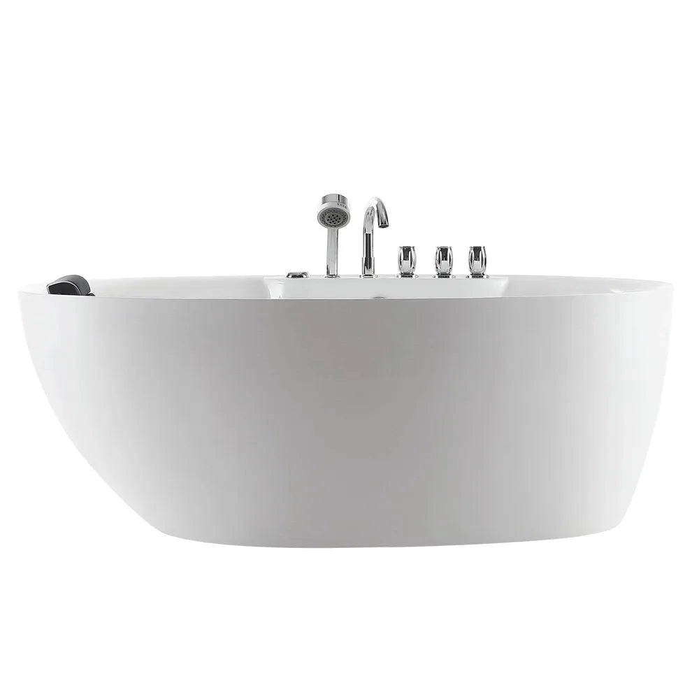 Empava 67 in. Freestanding Jetted Bathtub in White Acrylic (67AIS13) 