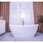 Empava 67 in. Freestanding Soaking Bathtub in White Acrylic (67FT1518) 