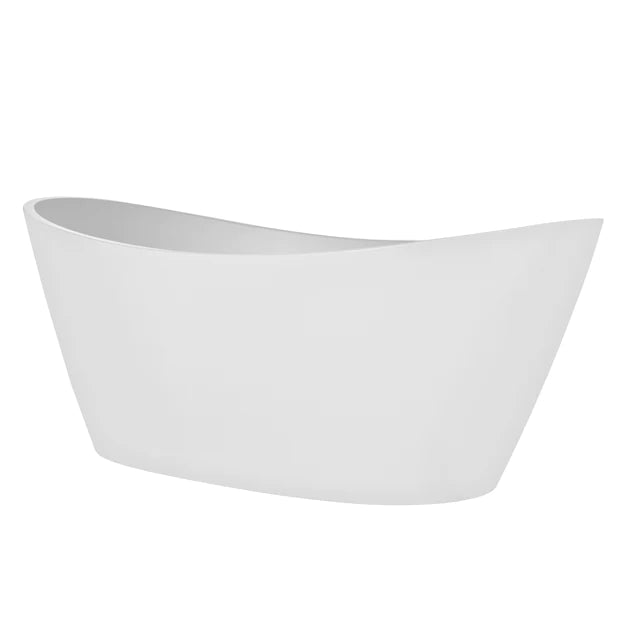 Empava 67 in. Freestanding Soaking Bathtub in White Acrylic (67FT1518) 