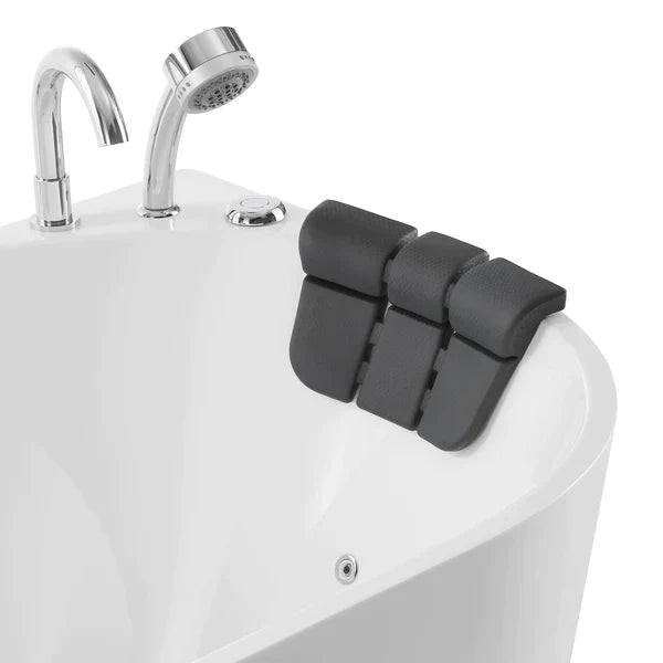 Empava 67 in. Oval Freestanding Hydromassage Bathtub in White Acrylic (67AIS07) 