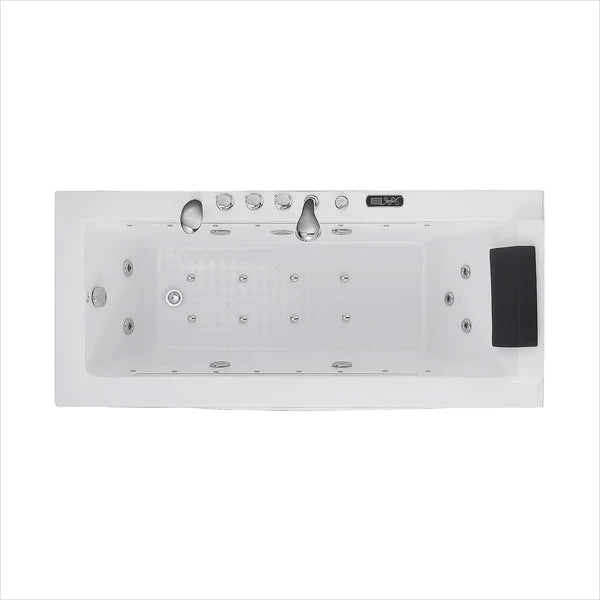 Empava 67 in. Rectangular Jetted Massage and Waterfall Bathtub (67JT351LED) 