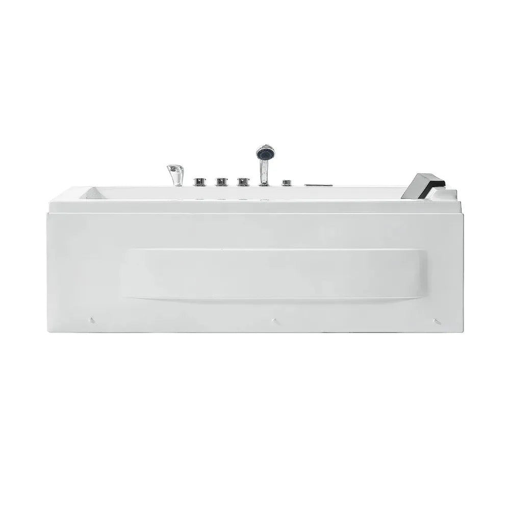 Empava 67 in. Rectangular Jetted Massage and Waterfall Bathtub (67JT351LED) main image.
