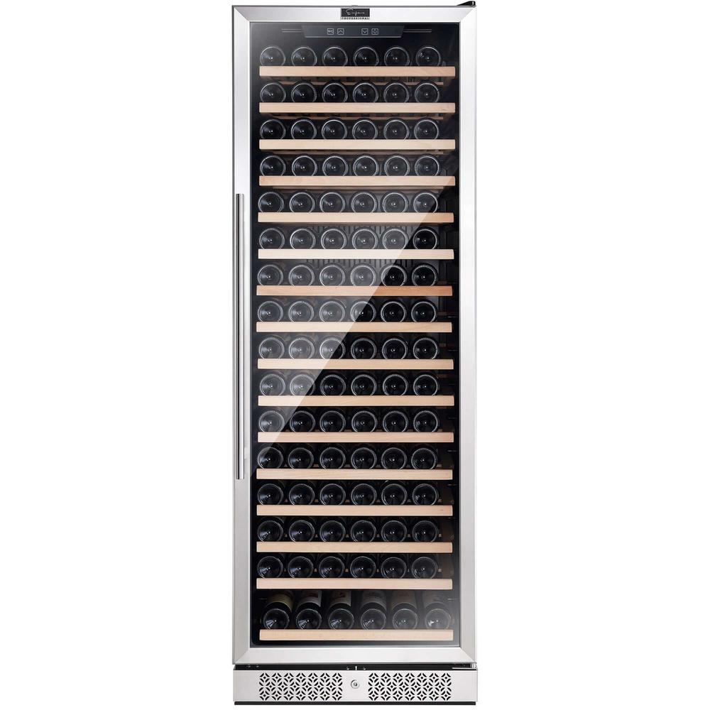 Empava 24 in. 171 Bottle Single Zone Wine Refrigerator in Stainless Steel (WC07S) main image.