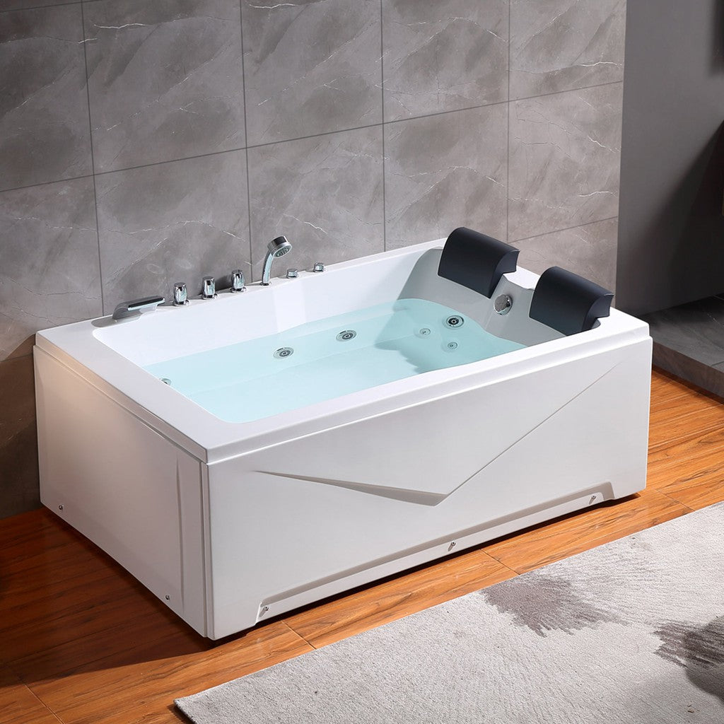 71 in. Acrylic Alcove Whirlpool Bathtub-71JT667B-1