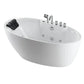 Empava 71 in. Freestanding Jetted Bathtub in White Acrylic (971AIS14) 
