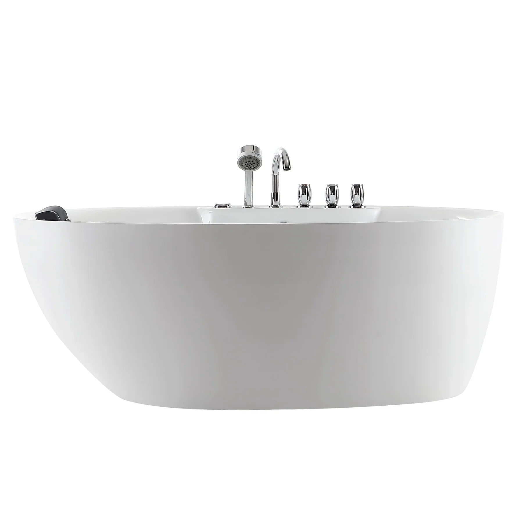 Empava 71 in. Freestanding Jetted Bathtub in White Acrylic (971AIS14)