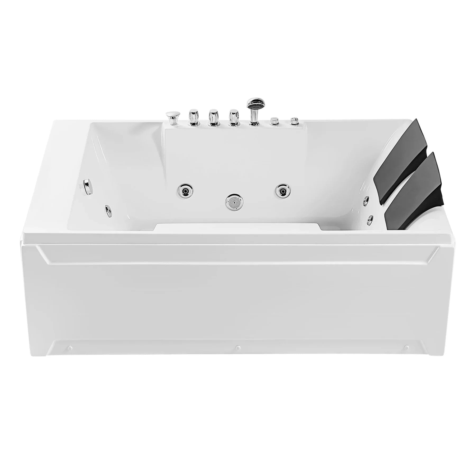 Empava 72 in. 2-Person Luxury Jetted Hydromassage Bathtub with LED Lights (72JT367LED) 