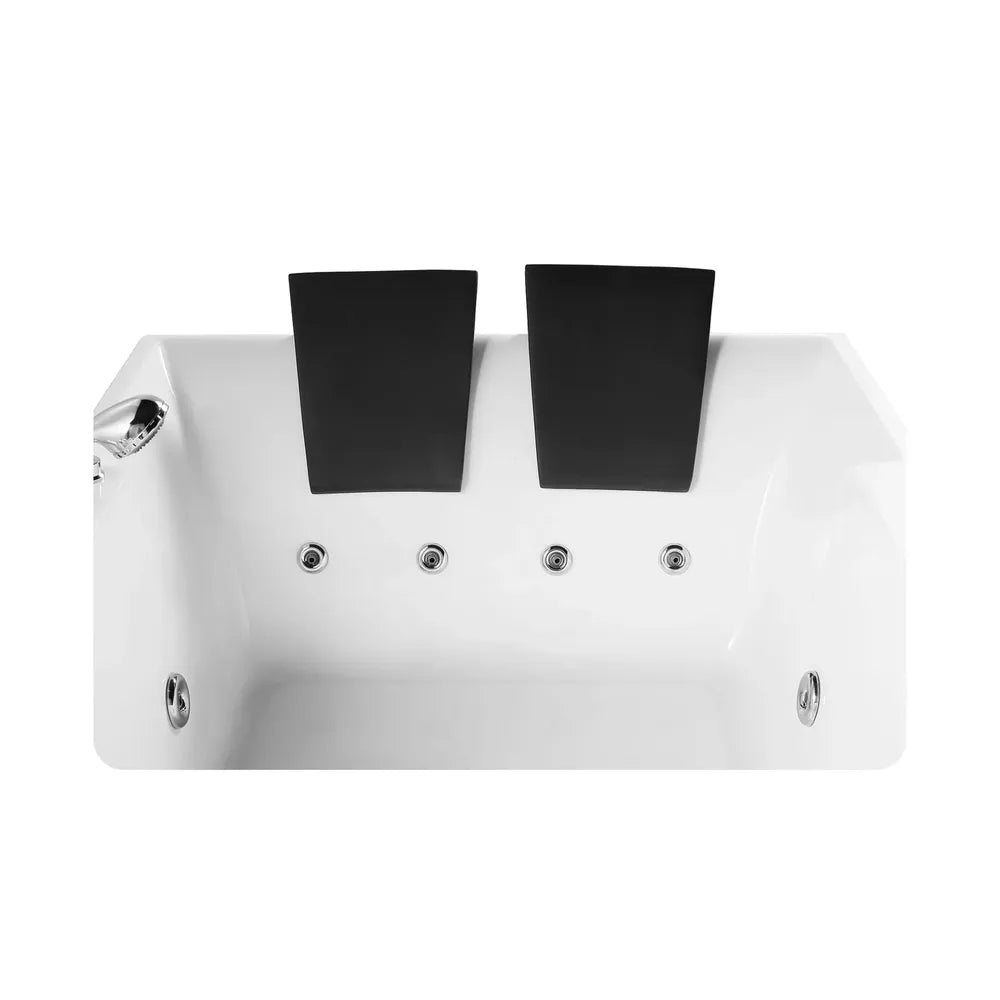 Empava 72 in. 2-Person Luxury Jetted Hydromassage Bathtub with LED Lights (72JT367LED) 