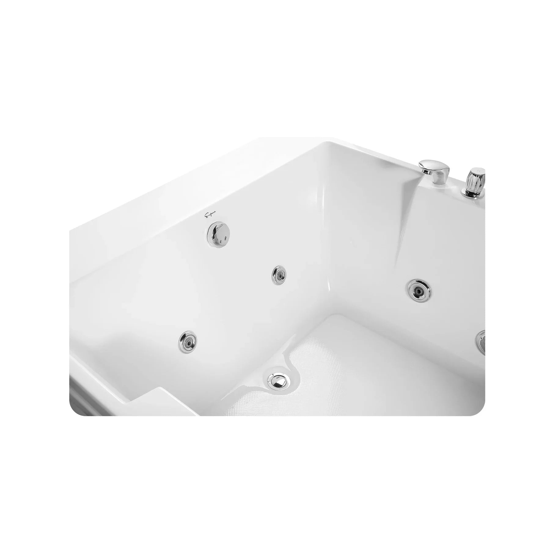 Empava 72 in. 2-Person Luxury Jetted Hydromassage Bathtub with LED Lights (72JT367LED) 