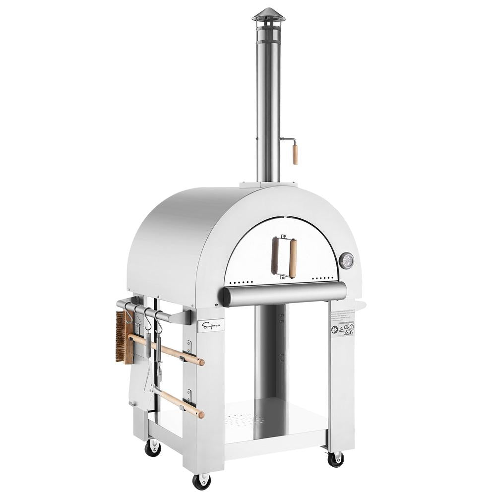 Empava Outdoor Wood Fired Pizza Oven in Stainless Steel (PG01) main image.