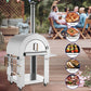 Empava Outdoor Wood Fired Pizza Oven in Stainless Steel with Collapsible Side Table (PG05) 