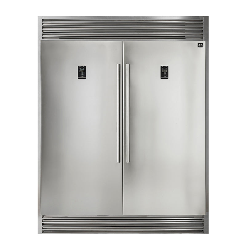 Forno Stainless Steel 60 in. Professional Refrigerator front.
