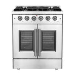 Forno Galiano 30 in. 4.32 cu. ft. French Door Freestanding All Gas Range in Stainless Steel (FFSGS6444-30)-