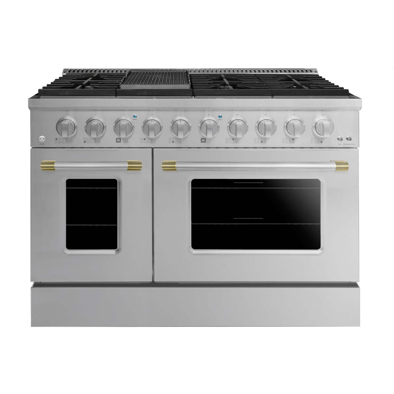 Forté 48 in. 5.53 cu. ft. Freestanding All Gas Range in Stainless Steel front