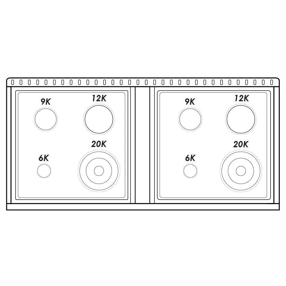 Forté 48 in. Natural Gas Stovetop with 8 Sealed Burners in Stainless Steel (FGRT488)