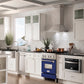 ZLINE 24 in. 2.8 cu. ft. Legacy Induction Range with 4 Element Cooktop and Electric Oven in Stainless Steel and Blue Gloss Door, Open Box-Great Condition