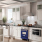 ZLINE 24 in. 2.8 cu. ft. Legacy Induction Range with 4 Element Cooktop and Electric Oven in Stainless Steel and Blue Gloss Door, Open Box-Good Condition