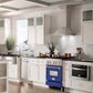 ZLINE 24 in. 2.8 cu. ft. Legacy Induction Range with 4 Element Cooktop and Electric Oven in Stainless Steel and Blue Matte Door, Open Box-Good Condition