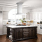 ZLINE Island Mount Range Hood in Stainless Steel with Built-in ZLINE CrownSound Bluetooth Speakers (GL2iCRN-BT) 