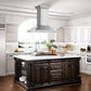 ZLINE Island Mount Range Hood in Stainless Steel with Built-in ZLINE CrownSound Bluetooth Speakers (KL3iCRN-BT) 