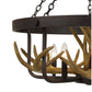 Cal Lighting Angelo 5-Light Metal Antler Chandelier in Iron