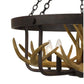 Cal Lighting Angelo 5-Light Metal Antler Chandelier in Iron