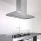Faber Bella Isola Island Mount Range Hood with Size Options in Stainless Steel 