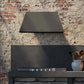 Faber Chloe Wall Mount Range Hood With Size Options In Matte Black 