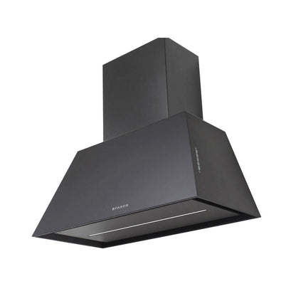 Faber Chloe Wall Mount Range Hood With Size Options In Matte Black 