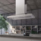 Faber Dama Isola Island Mount Range Hood With Sizing Options In Stainless Steel 
